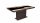 FLÓRA PLUSZ wenge bővíthető epoxy étkezőasztal festett üveglappal (sonoma - fekete betéttel)